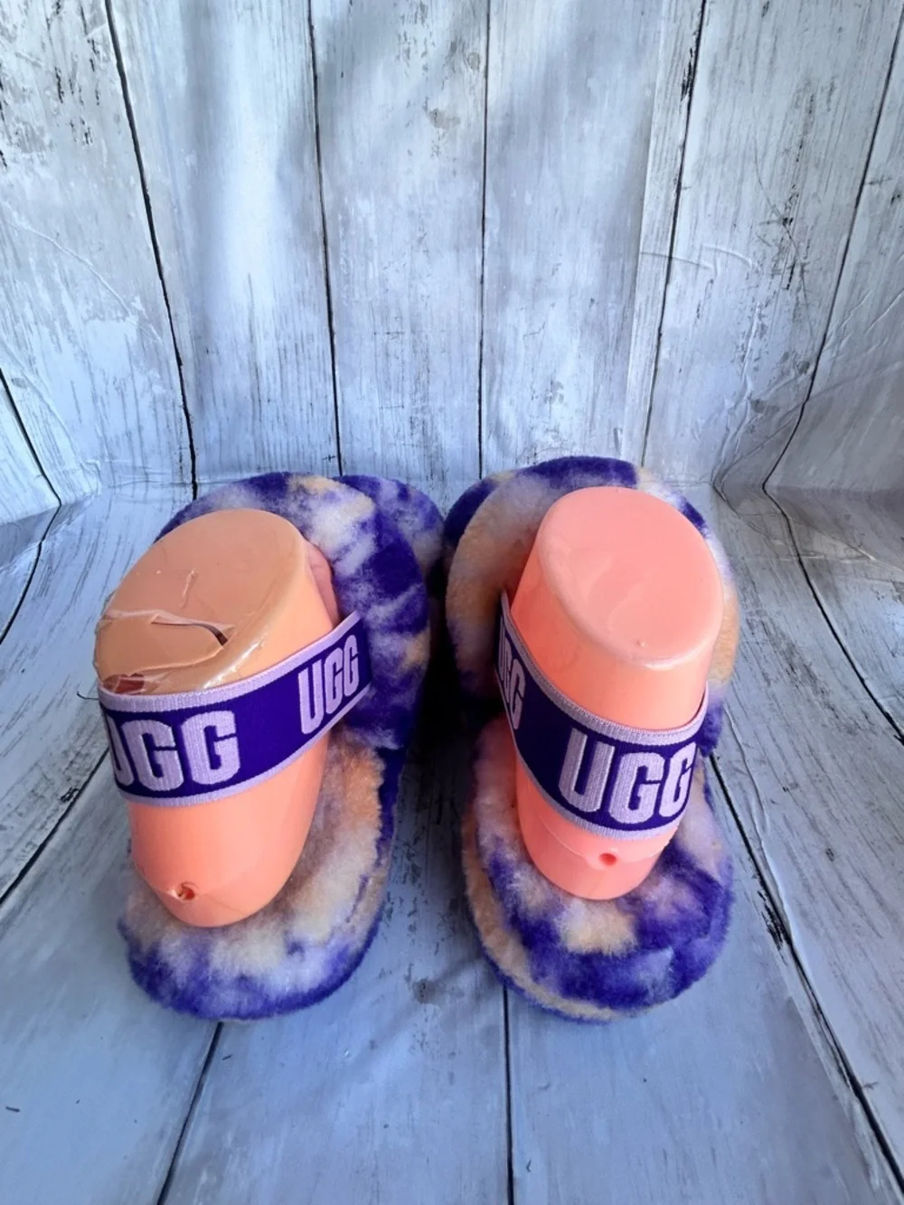 UGG FLUFF YEAH SLIDE MARBLE VIOLET NIGHT SLIP ON SANDAL US